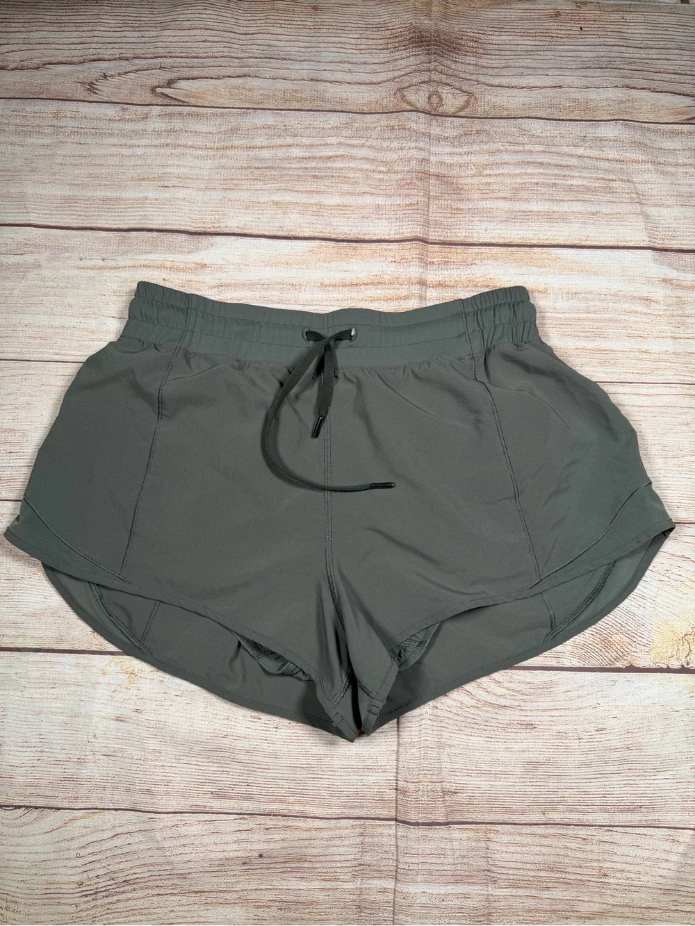 CRZ YOGA Olive Drawstring Athletic Shorts - Workout, Lifting, Running